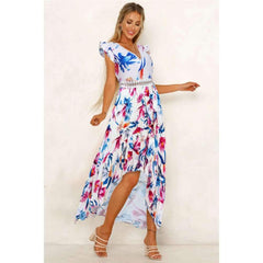 Fashion Print Sleeveless Maxi Dresses