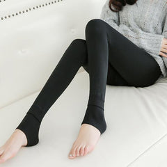 Autumn Winter Waist Support Cotton Velvet Seaweed Trample Feet Pants Render Pantyhose Thickening