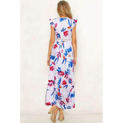 Fashion Print Sleeveless Maxi Dresses