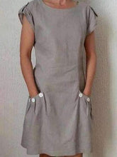 Pure Round neck Shift Dresses