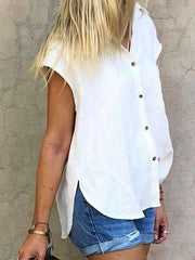 Casual Lapel Loose Blouses