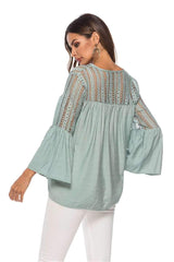 Fashion Cutout Lace Blouses