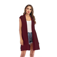 Fashion Pure Sleeveless Cardigan