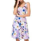 Fashion Print Sleeveless Vest Shift Dresses