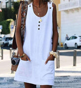 Fashion Fastener Pocket Shift Dresses