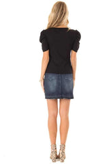 Women Round neck Puff sleeve T-Shirts