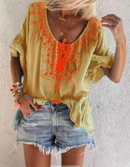 Loose Tassels Short sleeve T-Shirts