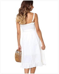 Fashion Drape Falbala Vest Skater Dresses