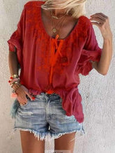 Loose Tassels Short sleeve T-Shirts