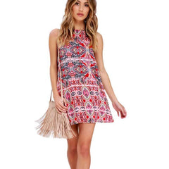 Women Floral Vest Shift Dresses