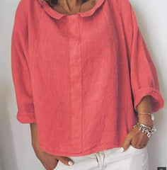 Pure Round neck Blouses