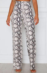 Casual Loose Serpentine Print Pants