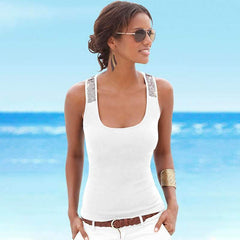 Sexy Pure Paillette Sleeveless Women Vests