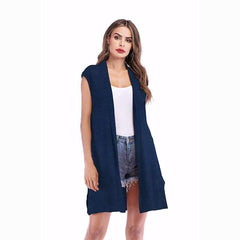 Fashion Pure Sleeveless Cardigan