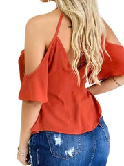 Off shoulder Cutout Vest T-Shirts