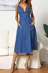 Fashion Fastener Falbala Vest Skater Dresses