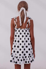 Fashion Polka Dot Sling Ruffled Dress