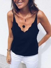 Casual Pure V neck Backless Vests