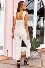 Diablement fort Vest Lacing Falbala Jumpsuits