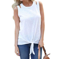 Loose Round neck Sleeveless Vests