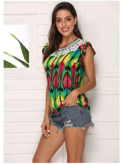 Loose Print Round neck T-Shirts