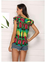 Loose Print Round neck T-Shirts