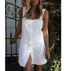Fashion Pure Vest Blouse Shift Dresses
