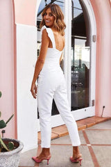 Diablement fort Vest Lacing Falbala Jumpsuits