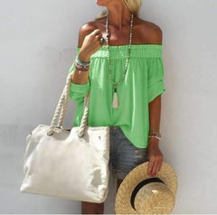 Off shoulder Drape Pure T-Shirts