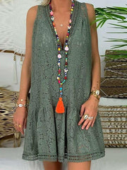 Fashion Cutout Lace Shift Dresses