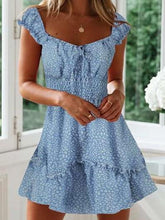 Fashion Print Falbala Skater Dresses