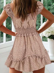 Fashion Print Falbala Skater Dresses