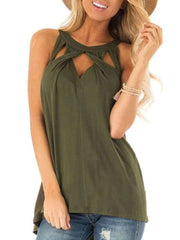 Sexy Cutout Sleeveless T-Shirts