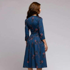 Fashion Print Long sleeve Skater Dresses