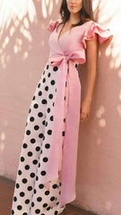 Fashion Point Lacing Falbala Jumpsuits