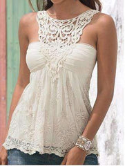 Fashion Lace Backless Outcut Vests