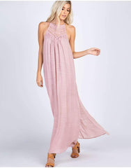 Fashion Loose Halt Cutout Maxi Dresses
