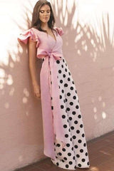 Fashion Point Lacing Falbala Jumpsuits