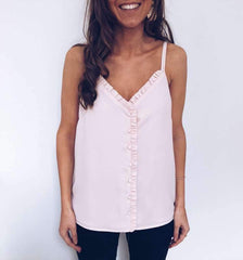 Sexy Backless Falbala Fastener Vests
