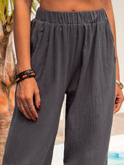 Casual Cotton Leaves Pants