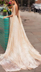 Sexy Fashion V neck Evening Dresses