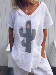 Fashion Print Short sleeve Loose T-Shirts