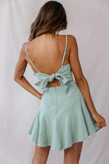 Fashion Lace Macrame Vest Skater Dresses