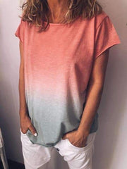 Fashion Gradient Short sleeve T-Shirts