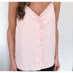 Sexy Backless Falbala Fastener Vests