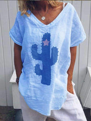Fashion Print Short sleeve Loose T-Shirts