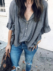 Loose round neck short sleeve T-shirts