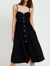 Sexy Single-breasted Vest Skater Dresses