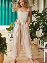 Fashion Pure Vest Jumpsuits