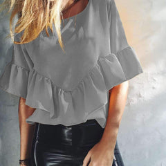 Fashion Pure Loose Round neck T-Shirts